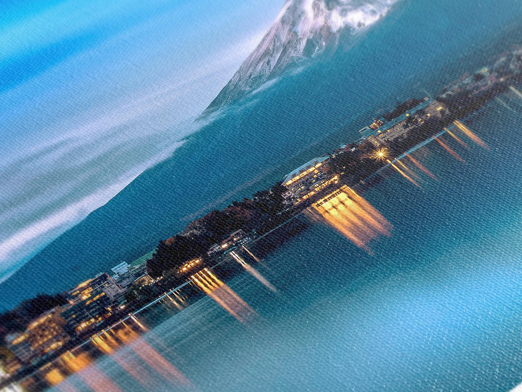 Mount Fuji Wall Art – Extra Large Japanese Landscape Art Print, Snow Capped Mountain Artwork, Mountain Print for Living Room or Office Decor