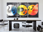 Abstracte muzieknoten wandkunst moderne muziek canvas print kleurrijke muzikant decoratie hedendaagse muziek studio kunst print woonkamer wanddecoratie