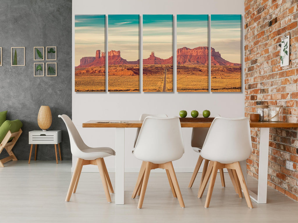 Monument Valley Canvas Print, Large Desert Landscape Wall Art, Iconic Road View Artwork, Southwest USA Art Print, XXL Monument Valley Decor