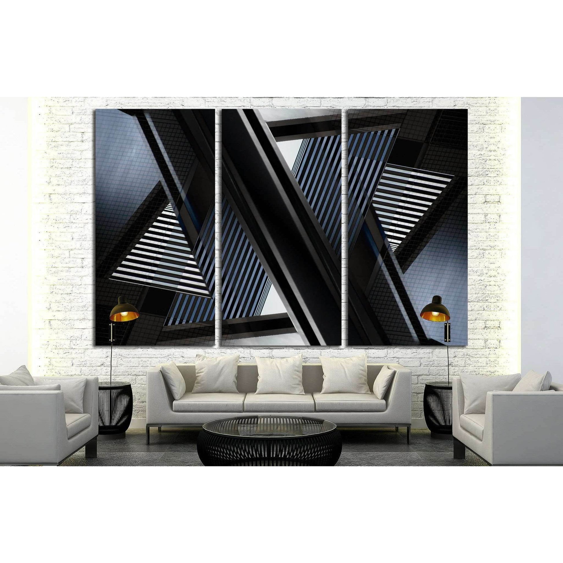 abstract architecture fragment №1599 Ready to Hang Canvas PrintCanvas art arrives ready to hang, with hanging accessories included and no additional framing required. Every canvas print is hand-crafted, made on-demand at our workshop and expertly stretche