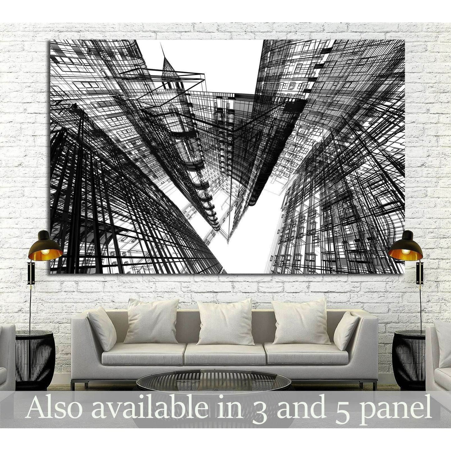 Abstract architecture №1582 Ready to Hang Canvas PrintCanvas art arrives ready to hang, with hanging accessories included and no additional framing required. Every canvas print is hand-crafted, made on-demand at our workshop and expertly stretched around