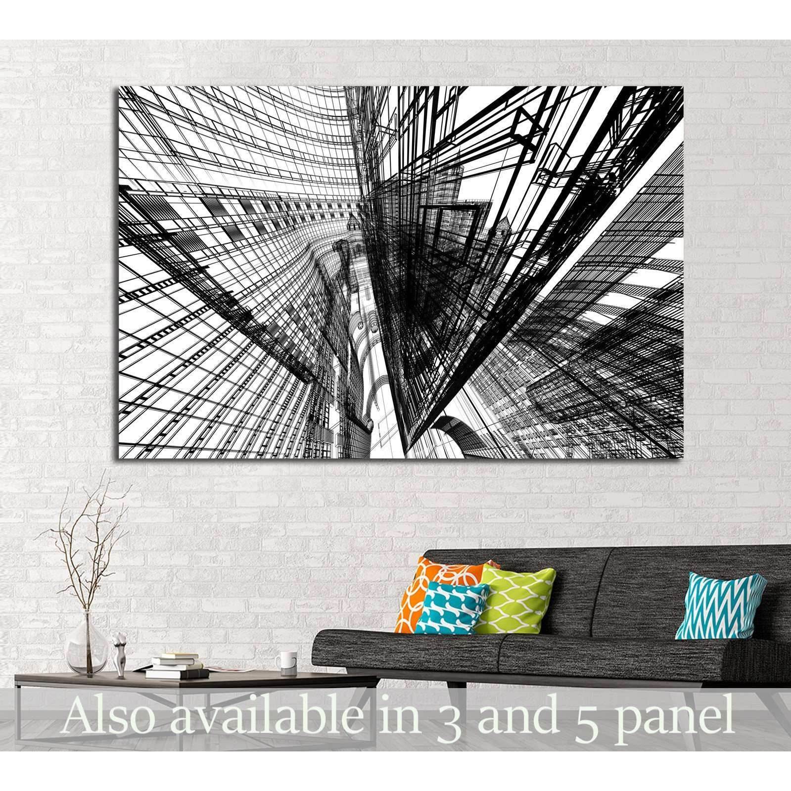 Abstract architecture №1585 Ready to Hang Canvas PrintCanvas art arrives ready to hang, with hanging accessories included and no additional framing required. Every canvas print is hand-crafted, made on-demand at our workshop and expertly stretched around