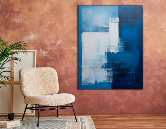 Abstract Blue Composition - Canvas Print - Artoholica Ready to Hang Canvas Print