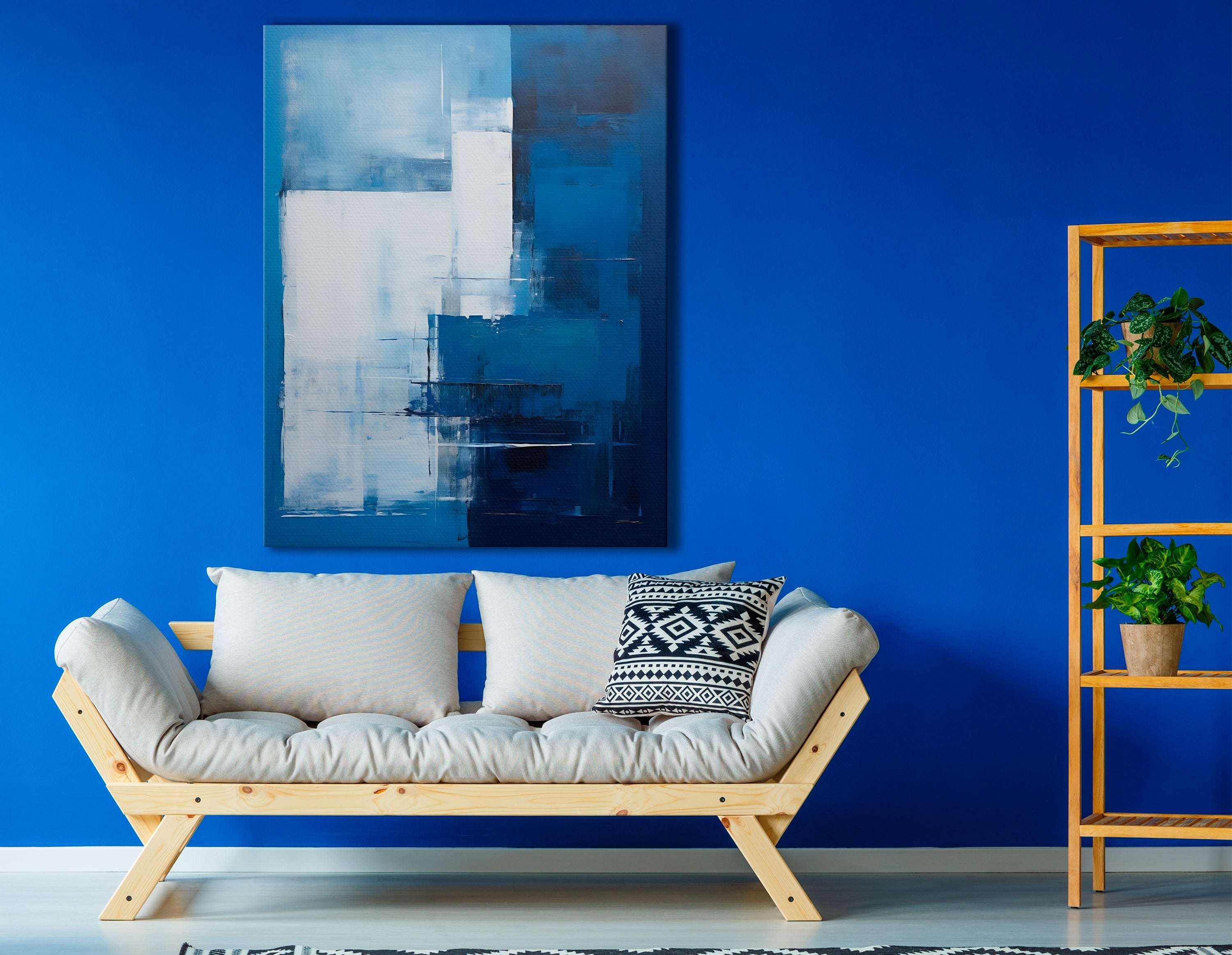 Abstract Blue Composition - Canvas Print - Artoholica Ready to Hang Canvas Print