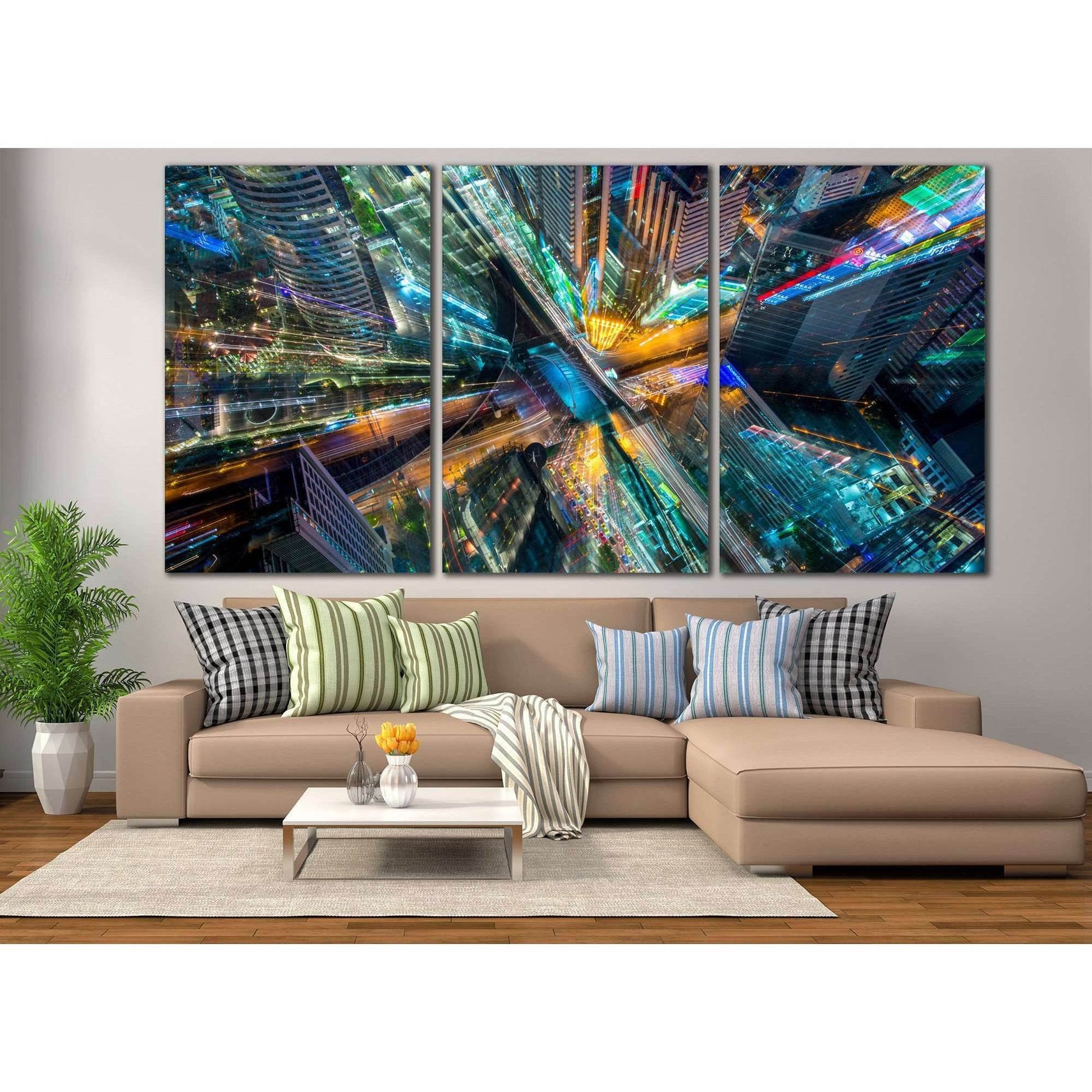 Abstract City №792 Ready to Hang Canvas PrintCanvas art arrives ready to hang, with hanging accessories included and no additional framing required. Every canvas print is hand-crafted, made on-demand at our workshop and expertly stretched around 100% Nort