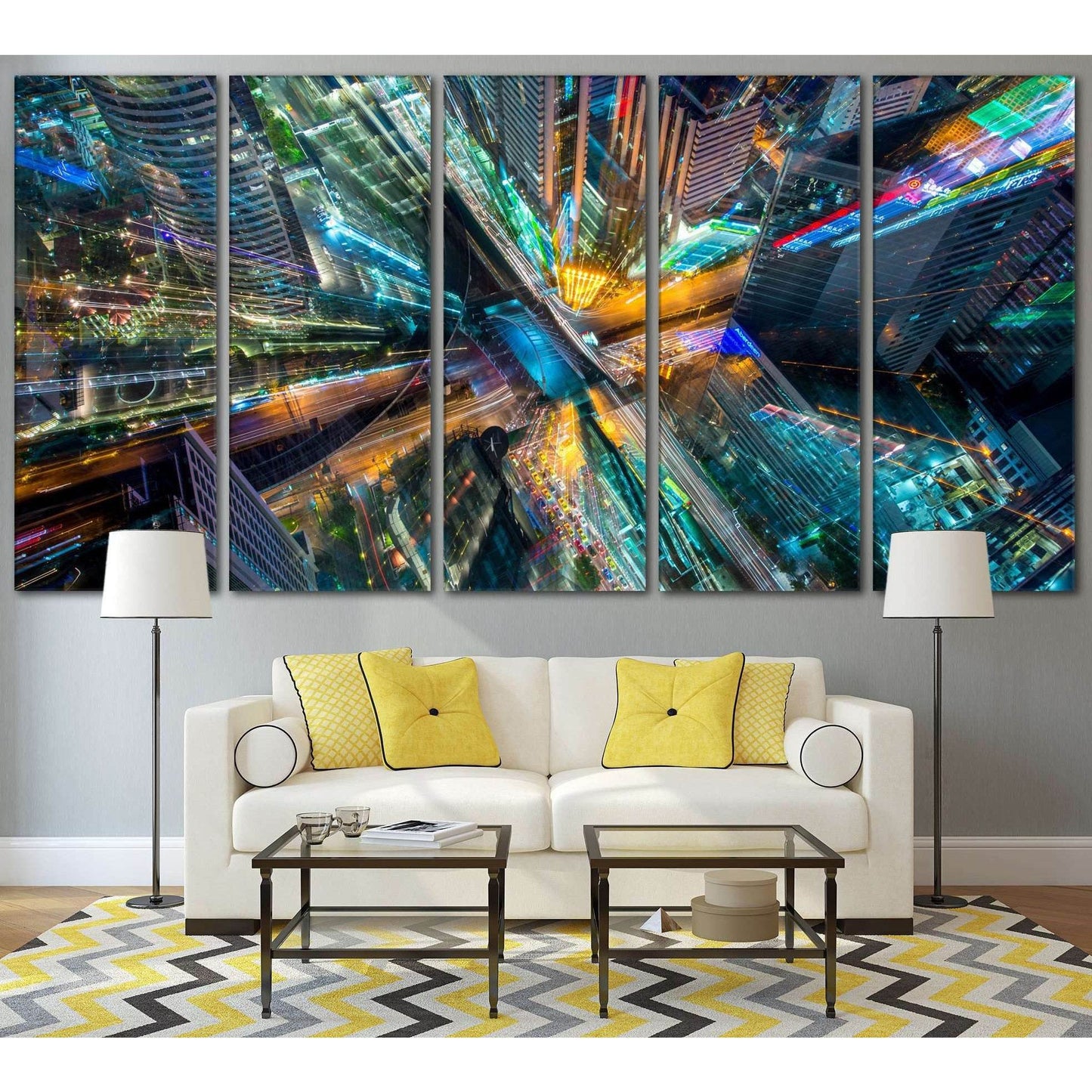 Abstract City №792 Ready to Hang Canvas PrintCanvas art arrives ready to hang, with hanging accessories included and no additional framing required. Every canvas print is hand-crafted, made on-demand at our workshop and expertly stretched around 100% Nort