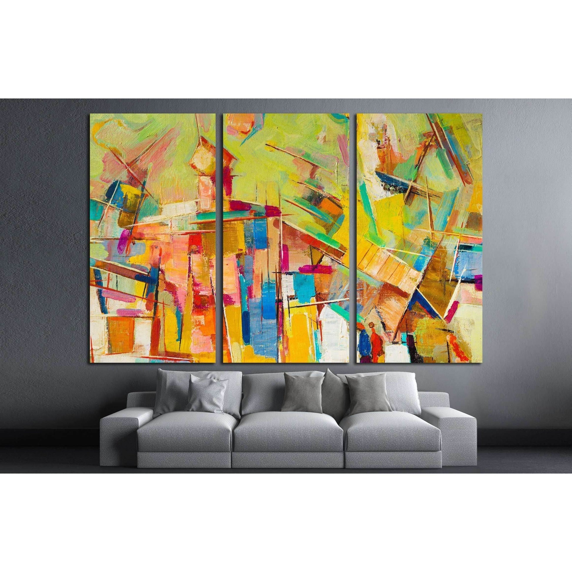 Abstract colorful oil painting on canvas №2533 Ready to Hang Canvas PrintCanvas art arrives ready to hang, with hanging accessories included and no additional framing required. Every canvas print is hand-crafted, made on-demand at our workshop and expertl