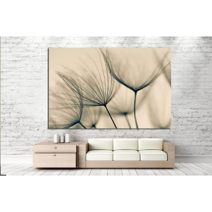 Abstract Neutral Tone Dandelion Wall Art for Minimalist InteriorsThis canvas print features an artistic close-up of dandelion seeds, rendered in soft monochrome tones that highlight the delicate structure of each filament. The abstract nature and gentle a