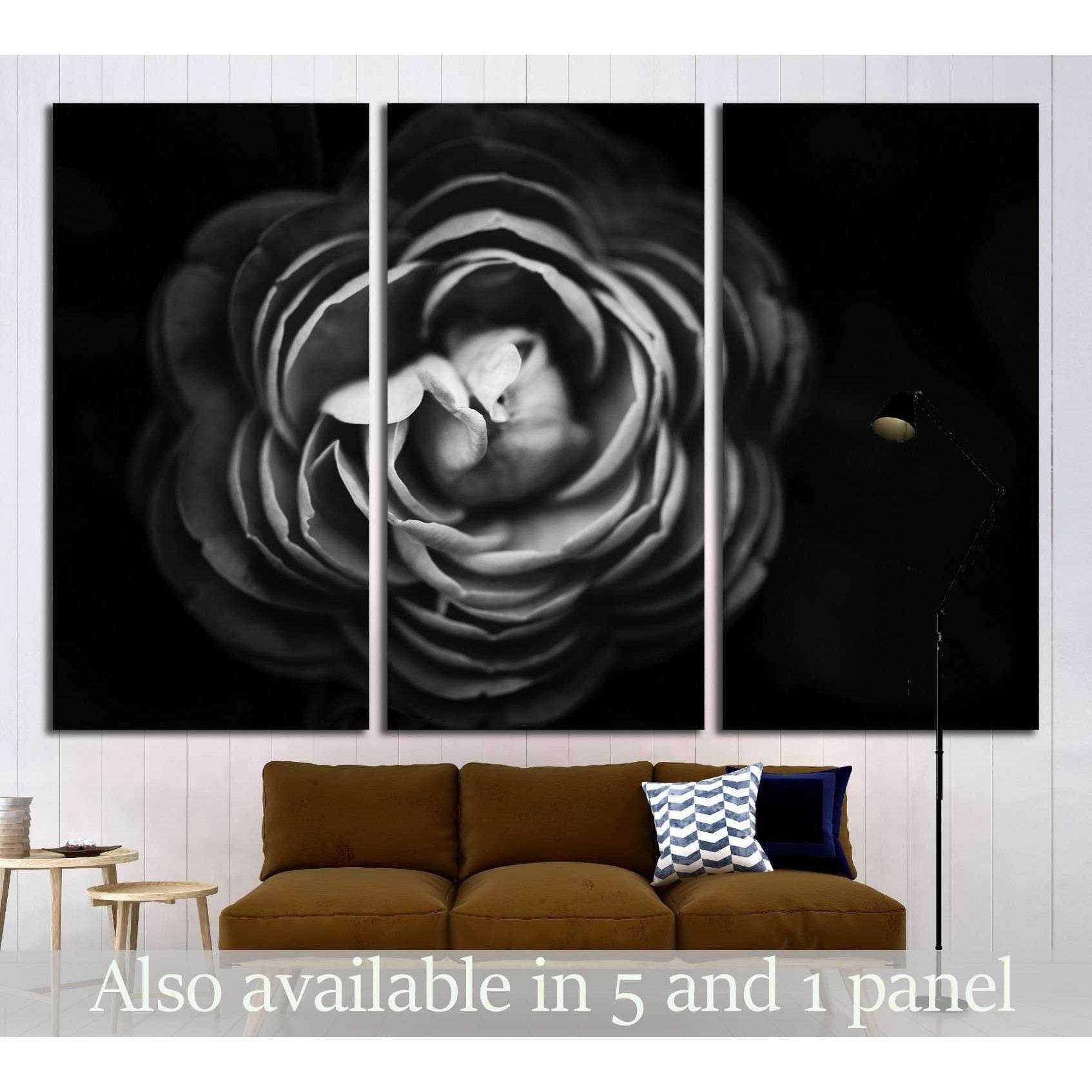 Abstract flowers black and white background №1589 Ready to Hang Canvas PrintCanvas art arrives ready to hang, with hanging accessories included and no additional framing required. Every canvas print is hand-crafted, made on-demand at our workshop and expe