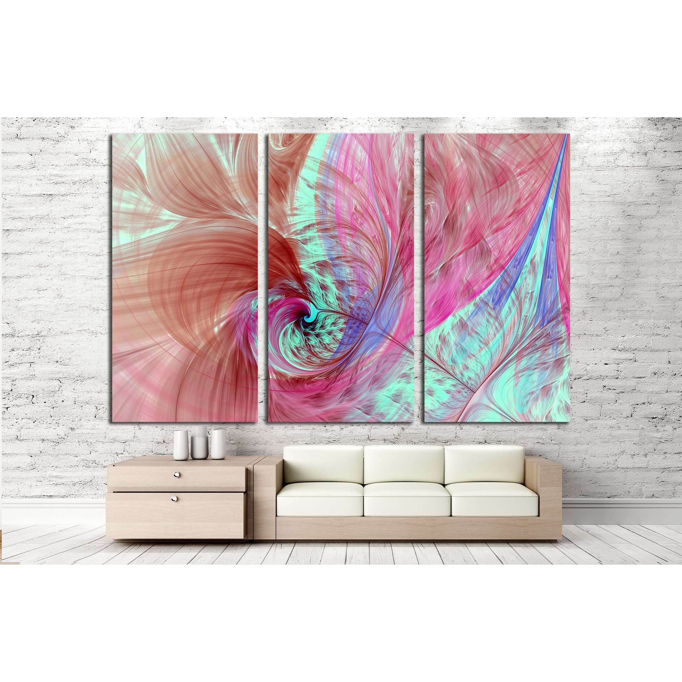 Abstract fractal patterns and shapes. Flowers and spirals №2878 Ready to Hang Canvas PrintCanvas art arrives ready to hang, with hanging accessories included and no additional framing required. Every canvas print is hand-crafted, made on-demand at our wor