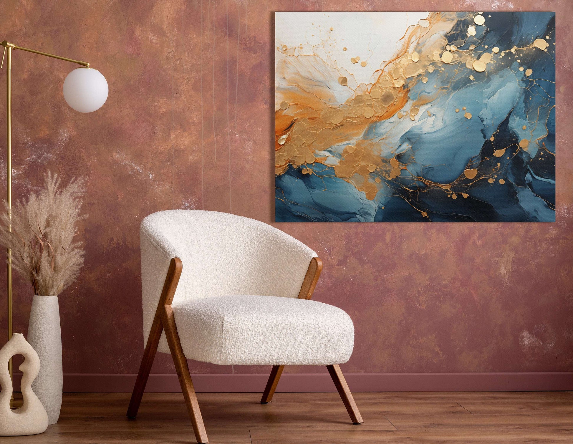 Abstract Gold Leaf - Canvas Print - Artoholica Ready to Hang Canvas Print