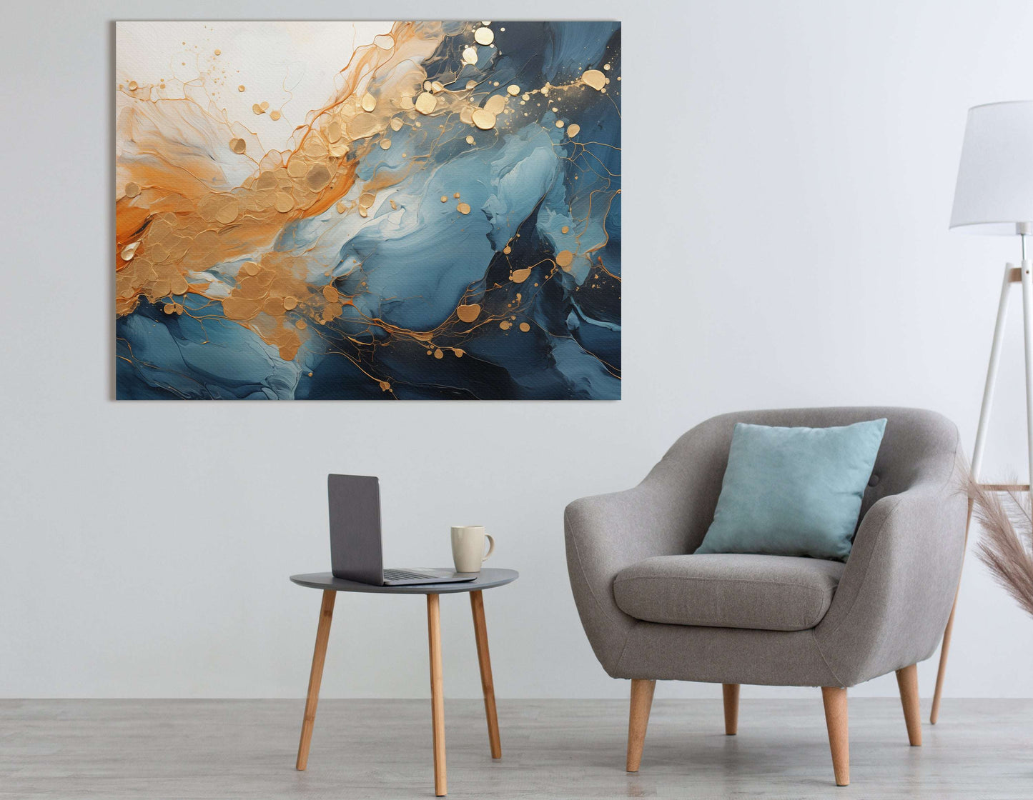 Abstract Gold Leaf - Canvas Print - Artoholica Ready to Hang Canvas Print