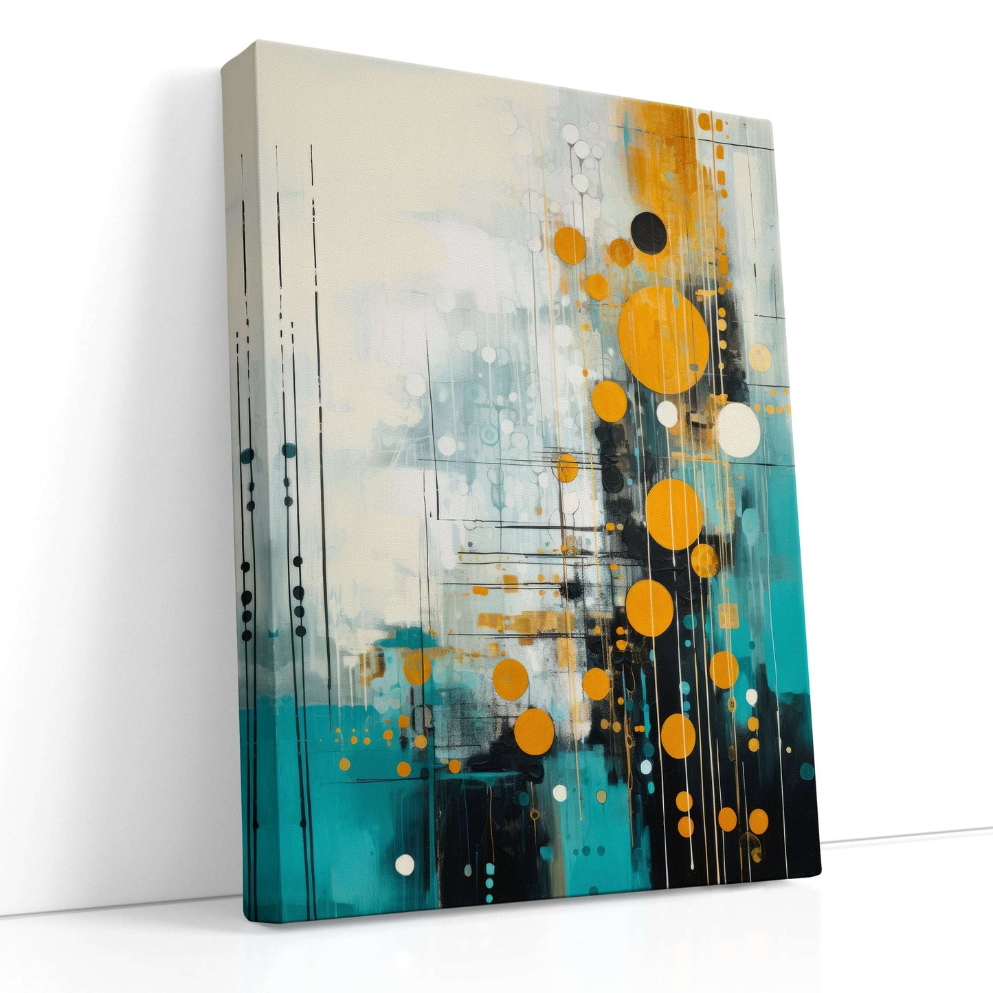 Abstract Golden Bubbles - Canvas Print - Artoholica Ready to Hang Canvas Print