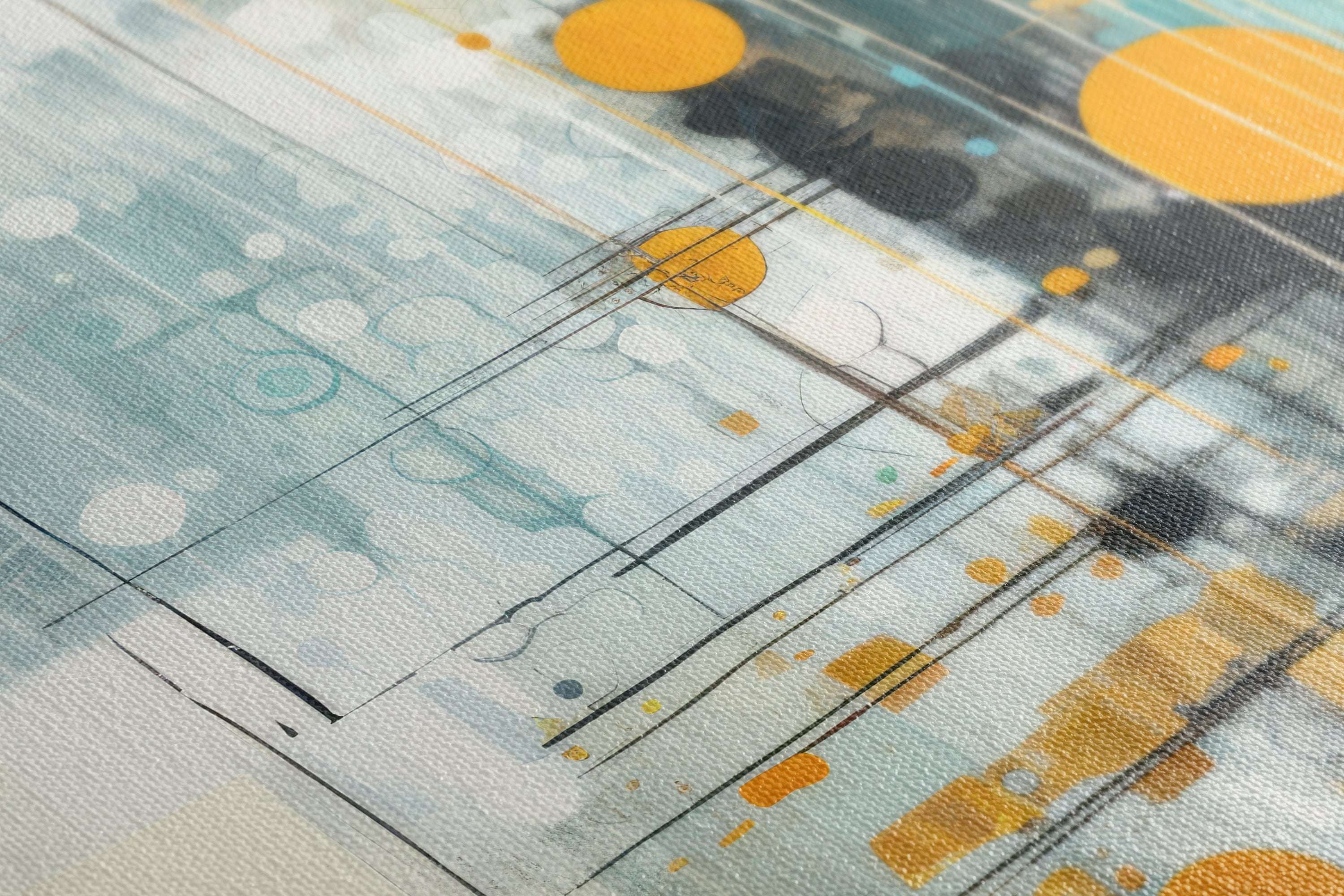 Abstract Golden Bubbles - Canvas Print - Artoholica Ready to Hang Canvas Print