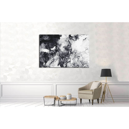 Abstract hand painted black and white background, acrylic painting on canvas, wallpaper, texture №2565 Ready to Hang Canvas PrintCanvas art arrives ready to hang, with hanging accessories included and no additional framing required. Every canvas print is