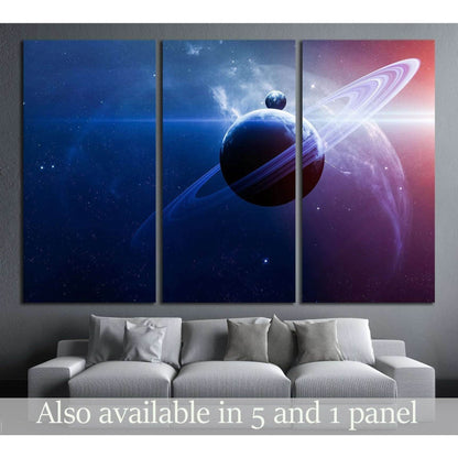 Abstract scientific background - planets in space, nebula and stars №2431 Ready to Hang Canvas PrintCanvas art arrives ready to hang, with hanging accessories included and no additional framing required. Every canvas print is hand-crafted, made on-demand