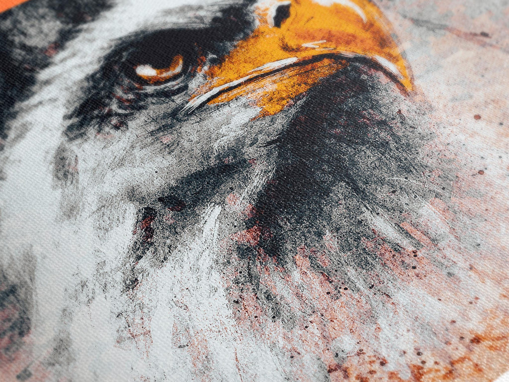 Abstract Eagle Canvas Print, Bold Wildlife Wall Art, Large Modern Eagle Artwork, Oversized Animal Canvas for Living Room Decor
