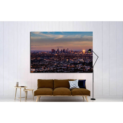 aerial view, downtown Los Angeles №1558 Ready to Hang Canvas PrintCanvas art arrives ready to hang, with hanging accessories included and no additional framing required. Every canvas print is hand-crafted, made on-demand at our workshop and expertly stret