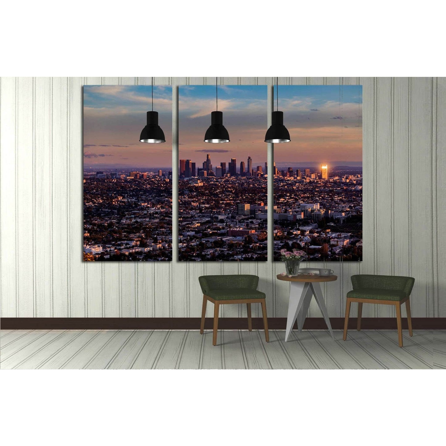 aerial view, downtown Los Angeles №1558 Ready to Hang Canvas PrintCanvas art arrives ready to hang, with hanging accessories included and no additional framing required. Every canvas print is hand-crafted, made on-demand at our workshop and expertly stret