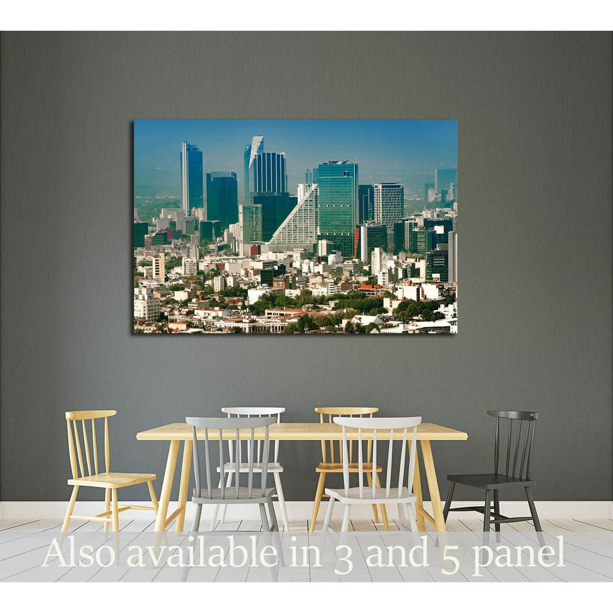 Aerial view of a neighborhood called Colonia Juarez in Mexico City, Mexico №2734 Ready to Hang Canvas PrintCanvas art arrives ready to hang, with hanging accessories included and no additional framing required. Every canvas print is hand-crafted, made on-