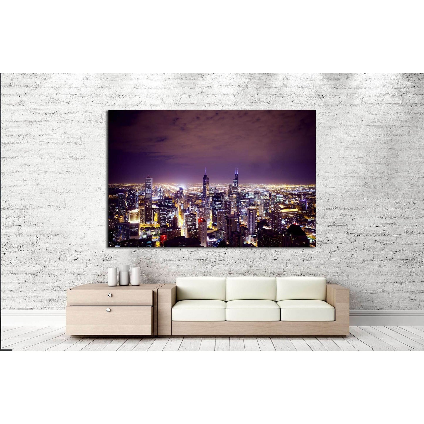 Aerial View of City Downtown №2145 Ready to Hang Canvas PrintCanvas art arrives ready to hang, with hanging accessories included and no additional framing required. Every canvas print is hand-crafted, made on-demand at our workshop and expertly stretched