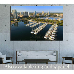 Aerial view of downtown St. Petersburg, Florida №1666 Ready to Hang Canvas PrintCanvas art arrives ready to hang, with hanging accessories included and no additional framing required. Every canvas print is hand-crafted, made on-demand at our workshop and