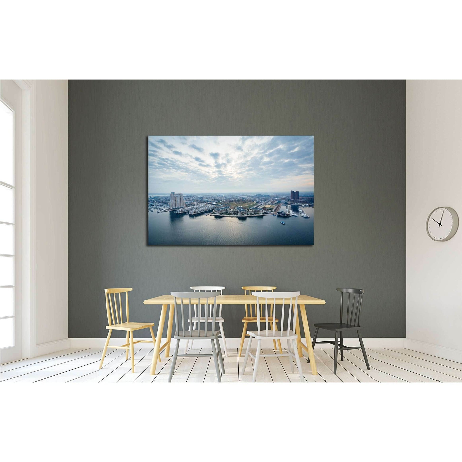 Aerial view of Federal Hill and the Inner Harbor of Baltimore, Maryland №2392 Ready to Hang Canvas PrintCanvas art arrives ready to hang, with hanging accessories included and no additional framing required. Every canvas print is hand-crafted, made on-dem