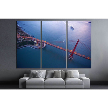 aerial view of golden gate bridge №1946 Ready to Hang Canvas PrintCanvas art arrives ready to hang, with hanging accessories included and no additional framing required. Every canvas print is hand-crafted, made on-demand at our workshop and expertly stret