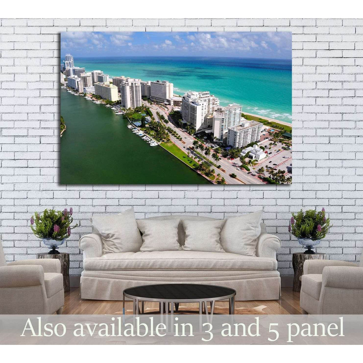 Aerial view of Miami South Beach, Florida, USA №1203 Ready to Hang Canvas PrintCanvas art arrives ready to hang, with hanging accessories included and no additional framing required. Every canvas print is hand-crafted, made on-demand at our workshop and e