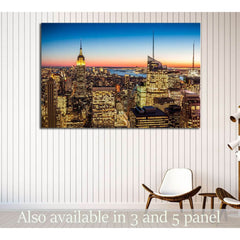 Aerial view of New York city in the USA №2044 Ready to Hang Canvas PrintCanvas art arrives ready to hang, with hanging accessories included and no additional framing required. Every canvas print is hand-crafted, made on-demand at our workshop and expertly