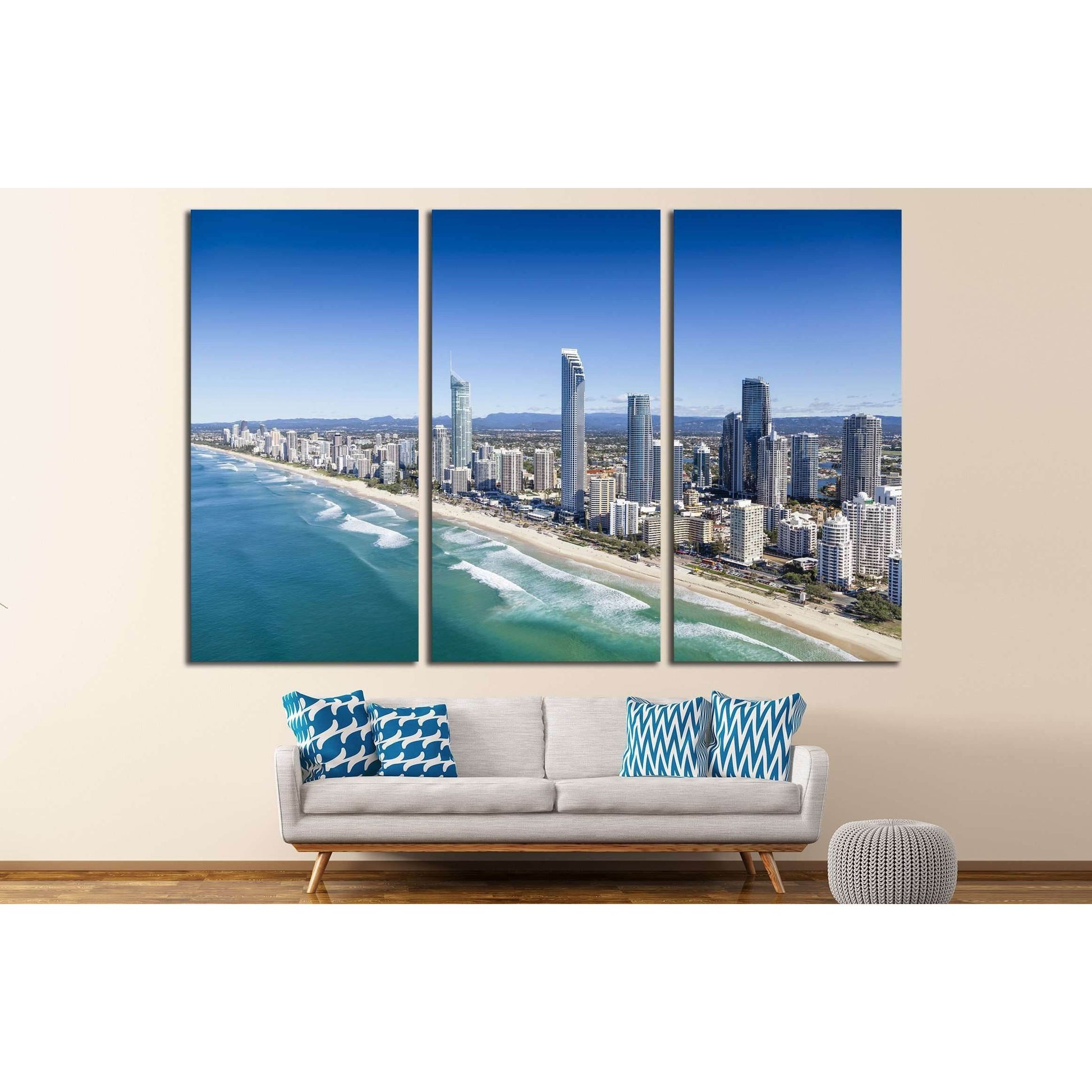 Aerial view of Surfers Paradise on the Gold Coast, Queensland, Australia №2253 Ready to Hang Canvas PrintCanvas art arrives ready to hang, with hanging accessories included and no additional framing required. Every canvas print is hand-crafted, made on-de