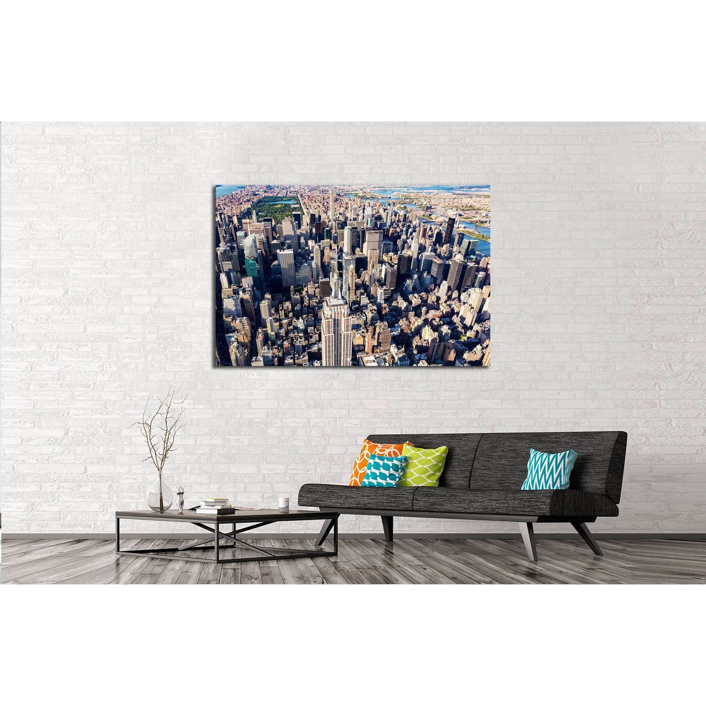 Aerial view of the skyscrapers of Midtown Manhattan New York City №2399 Ready to Hang Canvas PrintCanvas art arrives ready to hang, with hanging accessories included and no additional framing required. Every canvas print is hand-crafted, made on-demand at