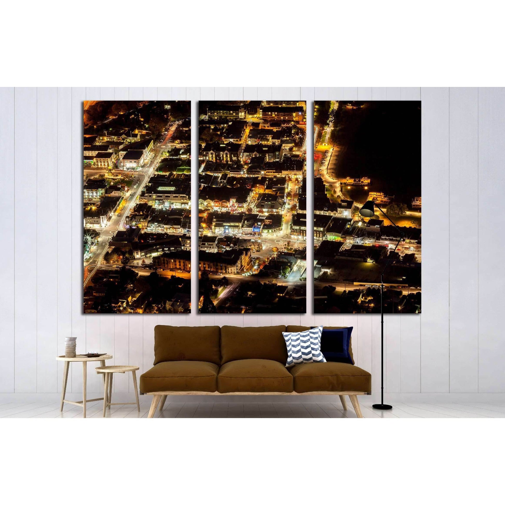 Aerial View of Transportation light trail of Queenstown, New Zealand №2255 Ready to Hang Canvas PrintCanvas art arrives ready to hang, with hanging accessories included and no additional framing required. Every canvas print is hand-crafted, made on-demand