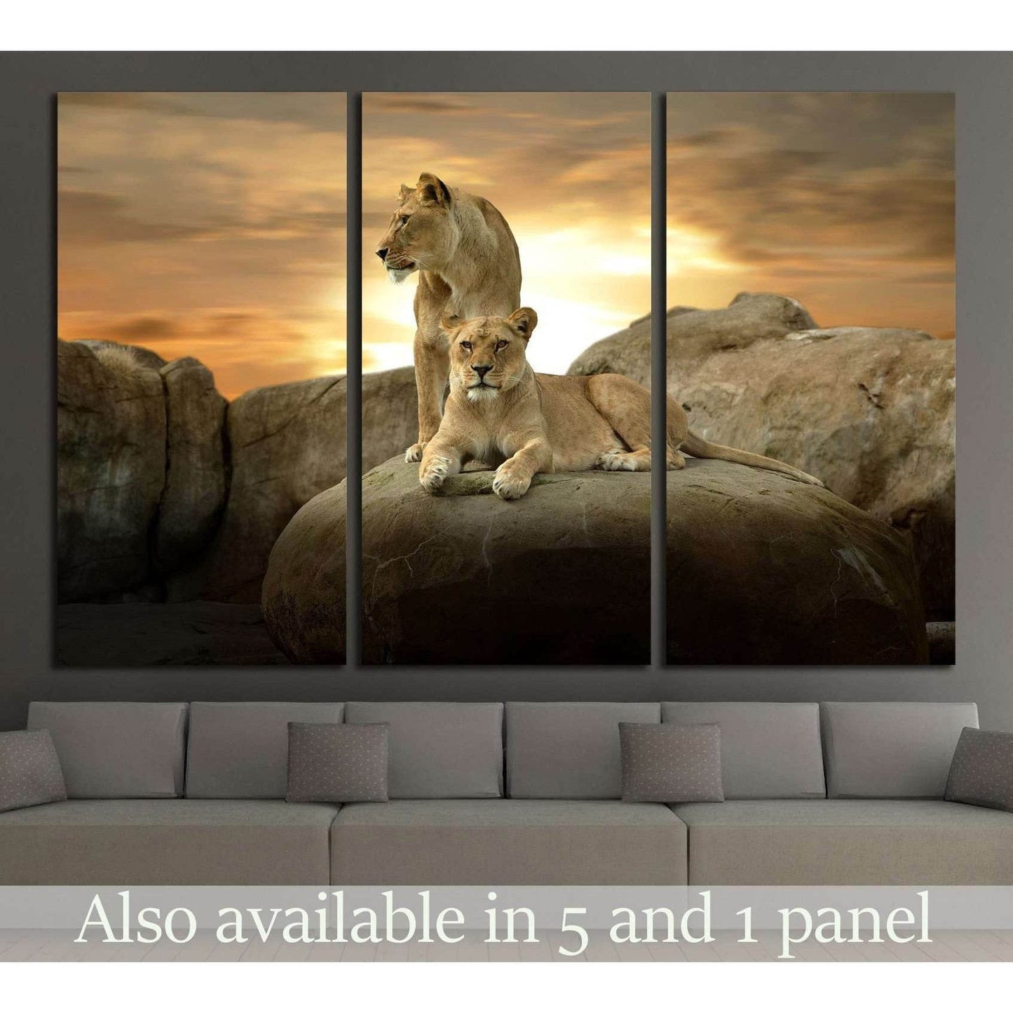 African Lion Ready to Hang Canvas PrintDecorate your walls with a stunning African Lion Canvas Art Print from the world's largest art gallery. Choose from thousands of Lion artworks with various sizing options. Choose your perfect art print to complete yo