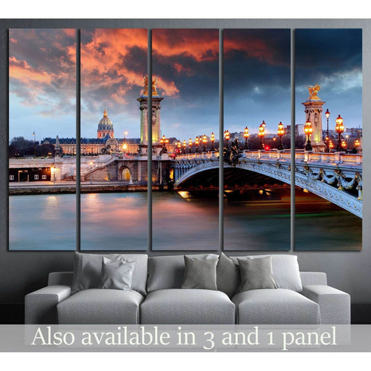 Alexandre 3 Bridge, Paris, France №1183 Ready to Hang Canvas PrintCanvas art arrives ready to hang, with hanging accessories included and no additional framing required. Every canvas print is hand-crafted, made on-demand at our workshop and expertly stret