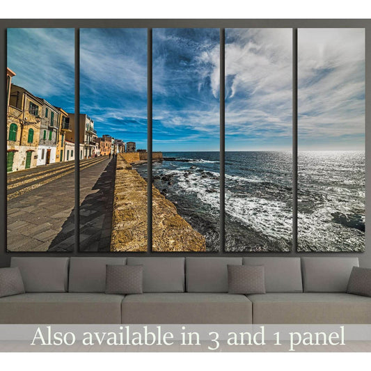 Alghero seafront under clouds, Sardinia №1300 Ready to Hang Canvas PrintCanvas art arrives ready to hang, with hanging accessories included and no additional framing required. Every canvas print is hand-crafted, made on-demand at our workshop and expertly