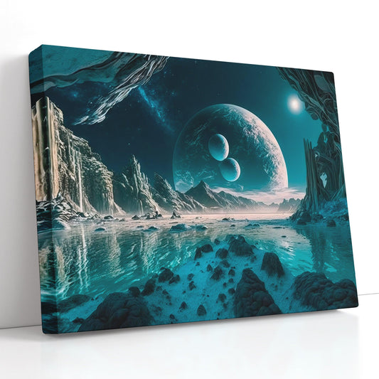 Alien Sky of the Ocean Planet - Canvas Print - Artoholica Ready to Hang Canvas Print