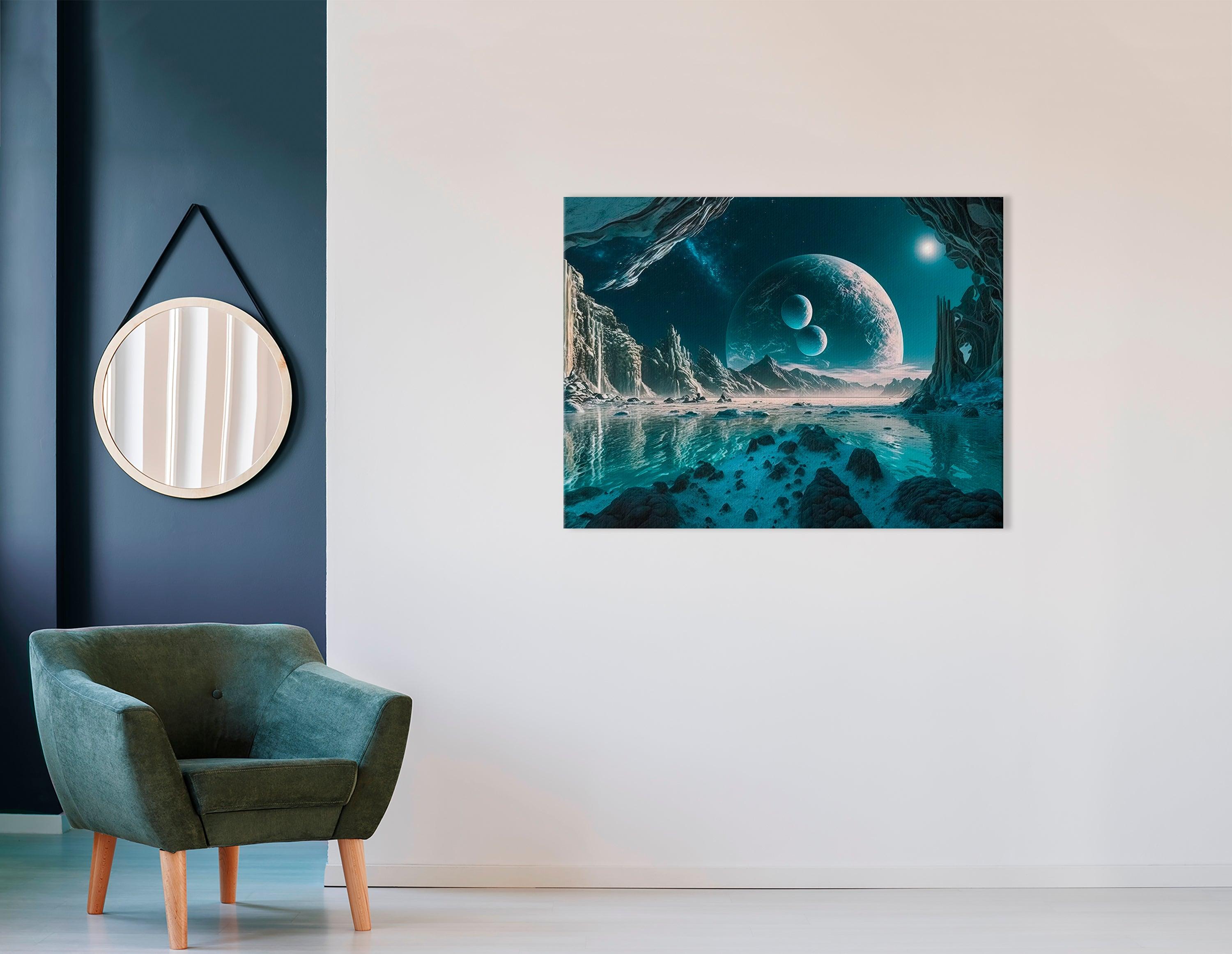 Alien Sky of the Ocean Planet - Canvas Print - Artoholica Ready to Hang Canvas Print