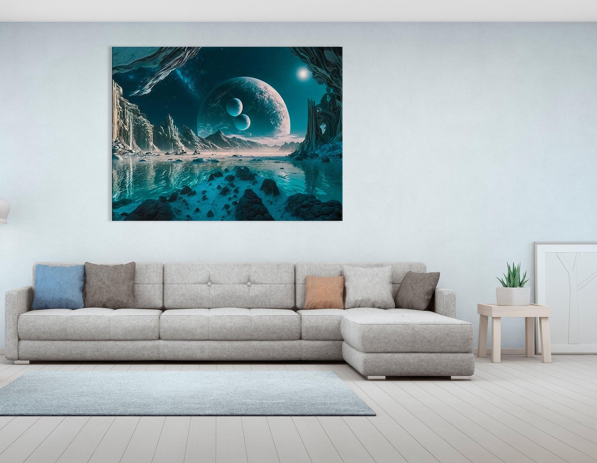 Alien Sky of the Ocean Planet - Canvas Print - Artoholica Ready to Hang Canvas Print