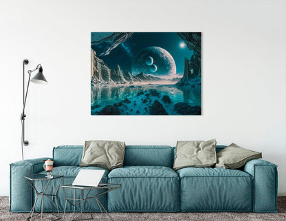 Alien Sky of the Ocean Planet - Canvas Print - Artoholica Ready to Hang Canvas Print