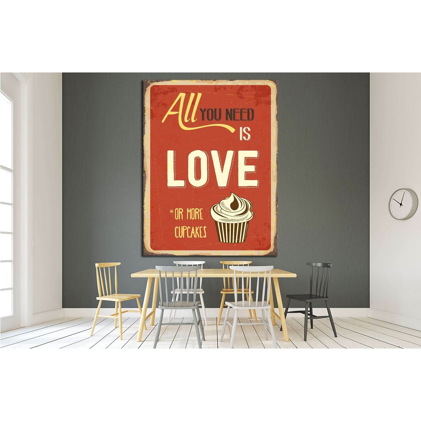 All you need is love or more cupcakes №4555 Ready to Hang Canvas PrintCanvas art arrives ready to hang, with hanging accessories included and no additional framing required. Every canvas print is hand-crafted, made on-demand at our workshop and expertly s