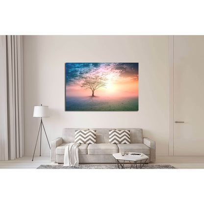 Alone tree on beautiful meadow №3161 Ready to Hang Canvas PrintCanvas art arrives ready to hang, with hanging accessories included and no additional framing required. Every canvas print is hand-crafted, made on-demand at our workshop and expertly stretche