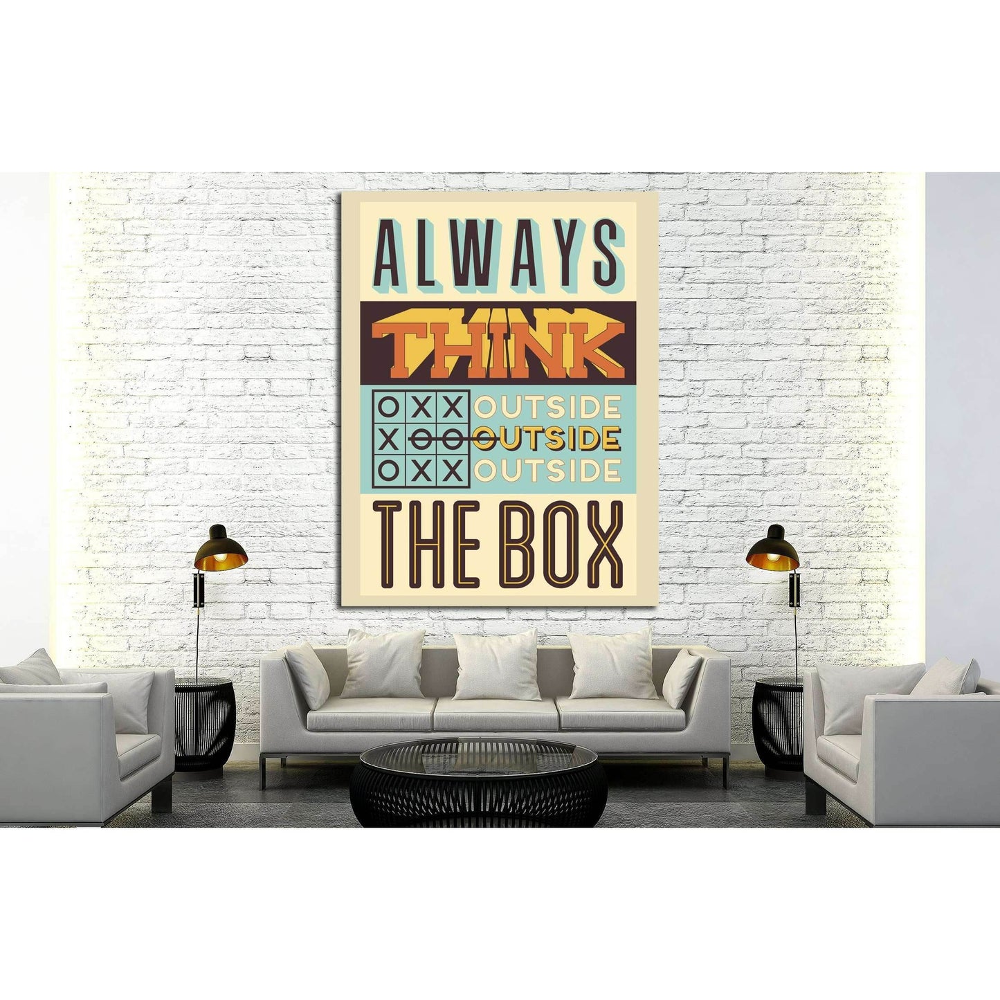 always think №4546 Ready to Hang Canvas PrintCanvas art arrives ready to hang, with hanging accessories included and no additional framing required. Every canvas print is hand-crafted, made on-demand at our workshop and expertly stretched around 100% Nort