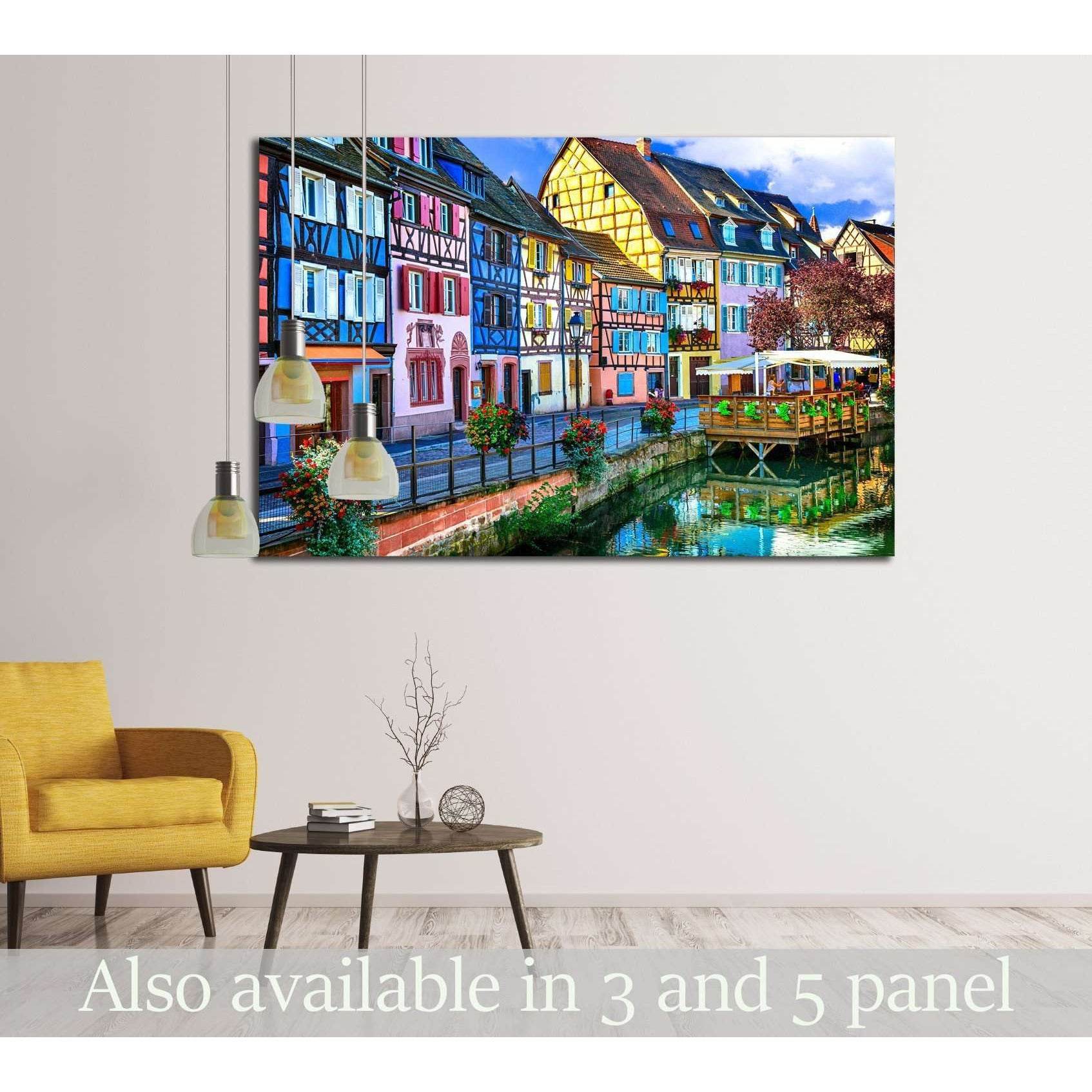 amazing beautiful places of France - colorful Colmar town in Alsace region №2400 Ready to Hang Canvas PrintCanvas art arrives ready to hang, with hanging accessories included and no additional framing required. Every canvas print is hand-crafted, made on-