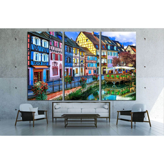 amazing beautiful places of France - colorful Colmar town in Alsace region №2400 Ready to Hang Canvas PrintCanvas art arrives ready to hang, with hanging accessories included and no additional framing required. Every canvas print is hand-crafted, made on-