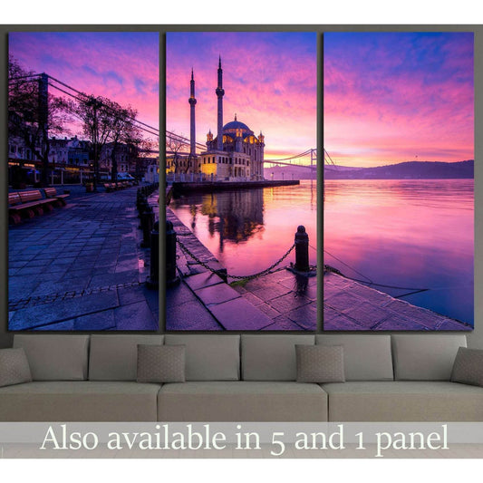 amazing sunrise at ortakoy mosque, istanbul №1302 Ready to Hang Canvas PrintCanvas art arrives ready to hang, with hanging accessories included and no additional framing required. Every canvas print is hand-crafted, made on-demand at our workshop and expe