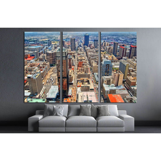 Amazing urban landscape. Awesome photo of Megalopolis. Modern lifestyle, Johannesburg №2317 Ready to Hang Canvas PrintCanvas art arrives ready to hang, with hanging accessories included and no additional framing required. Every canvas print is hand-crafte