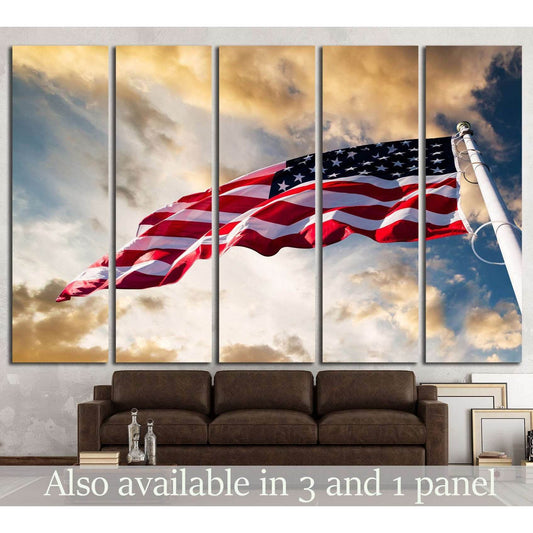 american flag in the sky №1293 Ready to Hang Canvas PrintCanvas art arrives ready to hang, with hanging accessories included and no additional framing required. Every canvas print is hand-crafted, made on-demand at our workshop and expertly stretched arou