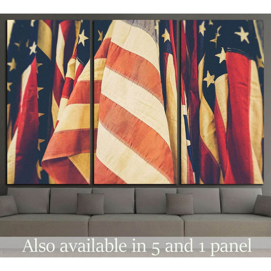 American Flag №1294 Ready to Hang Canvas PrintCanvas art arrives ready to hang, with hanging accessories included and no additional framing required. Every canvas print is hand-crafted, made on-demand at our workshop and expertly stretched around 100% Nor