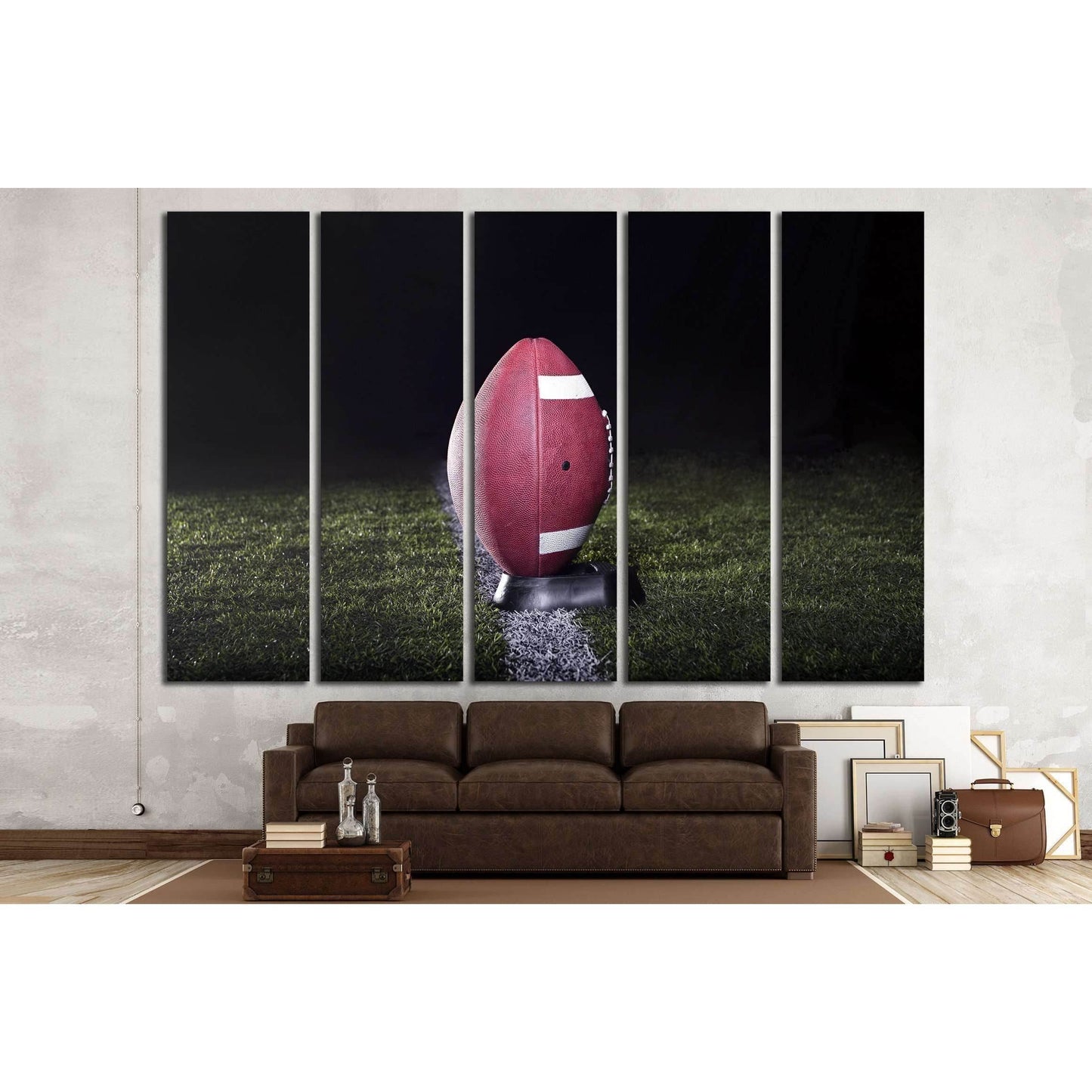 American Football Ready for kickoff №2126 Ready to Hang Canvas PrintCanvas art arrives ready to hang, with hanging accessories included and no additional framing required. Every canvas print is hand-crafted, made on-demand at our workshop and expertly str